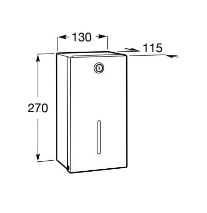 Диспенсер для бумажных полотенец из нержавеющей стали Roca Public ARCH-00134239 - Вид №2