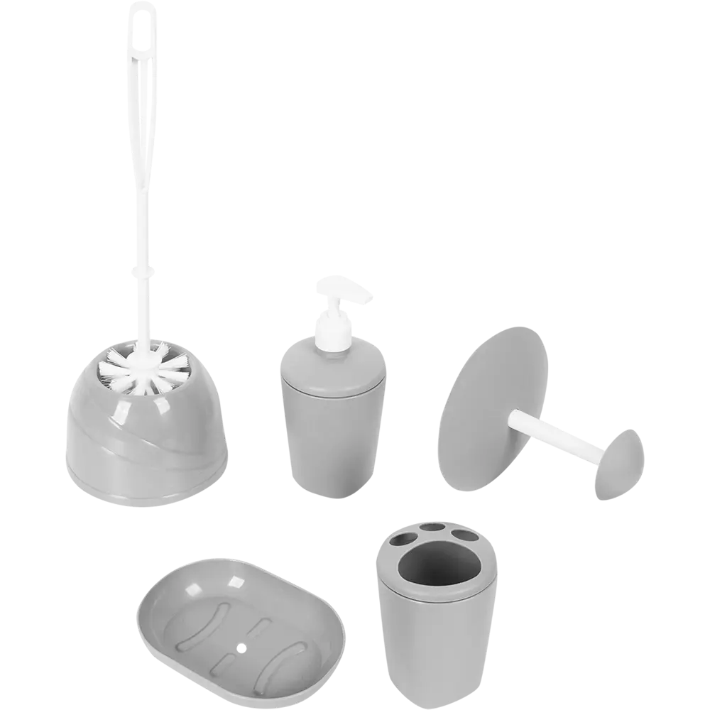 Держатель для туалетной бумаги Aqua цвет серый BEROSSI STLM-2155860 - Вид №3