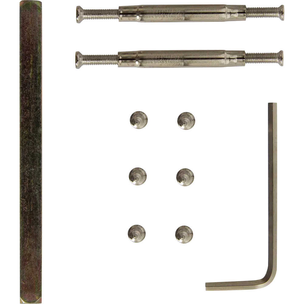 Комплект дверных ручек 12L 100, без запирания, цвет кофе ФАБРИКА ЗАМКОВ STLM-2154862 - Вид №4