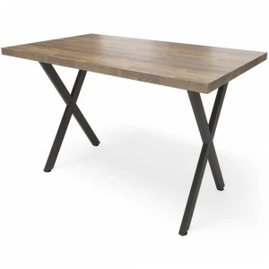 Обеденный стол прямоугольный темный дуб 120 см "Лофт" Х dt MILLWOOD RAW 134419 Коричневый