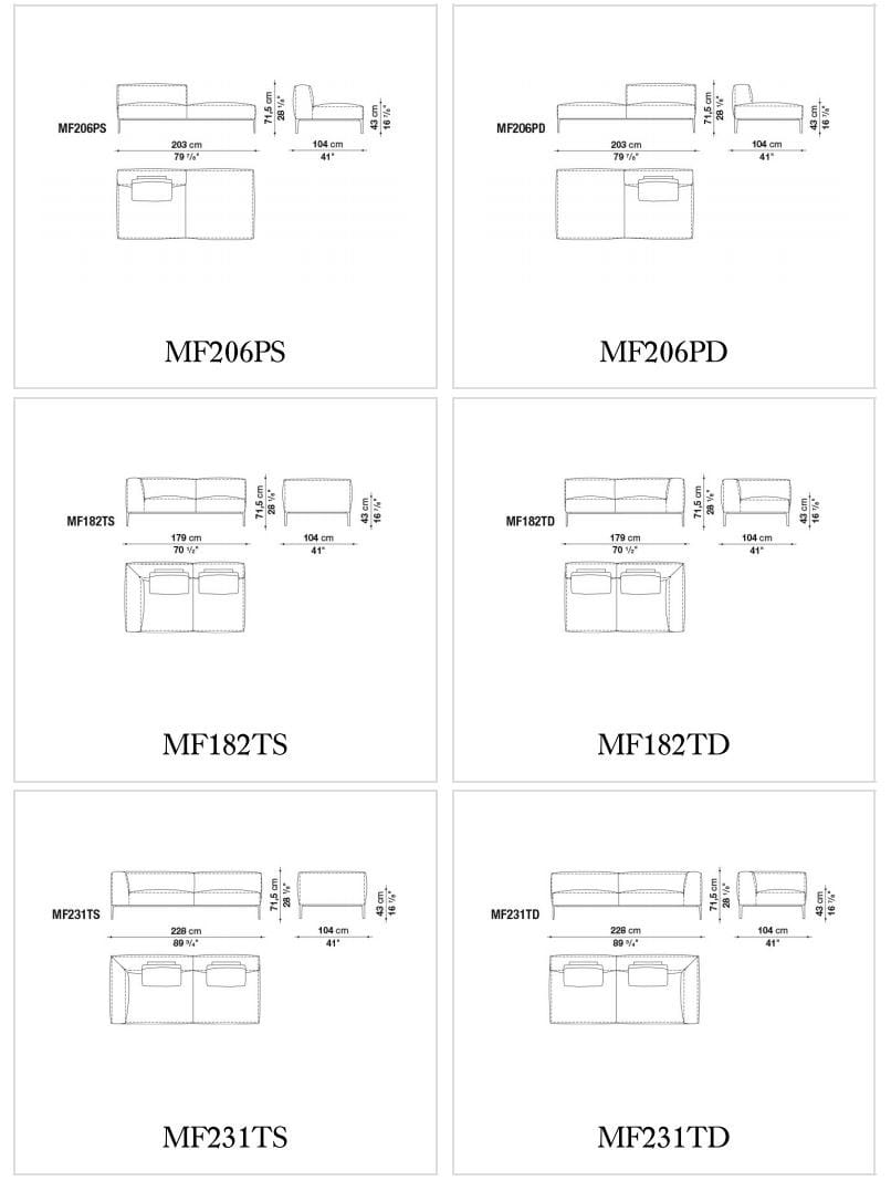 Угловой диван из ткани B&B Italia Michel ARCH-00027825 - Вид №13