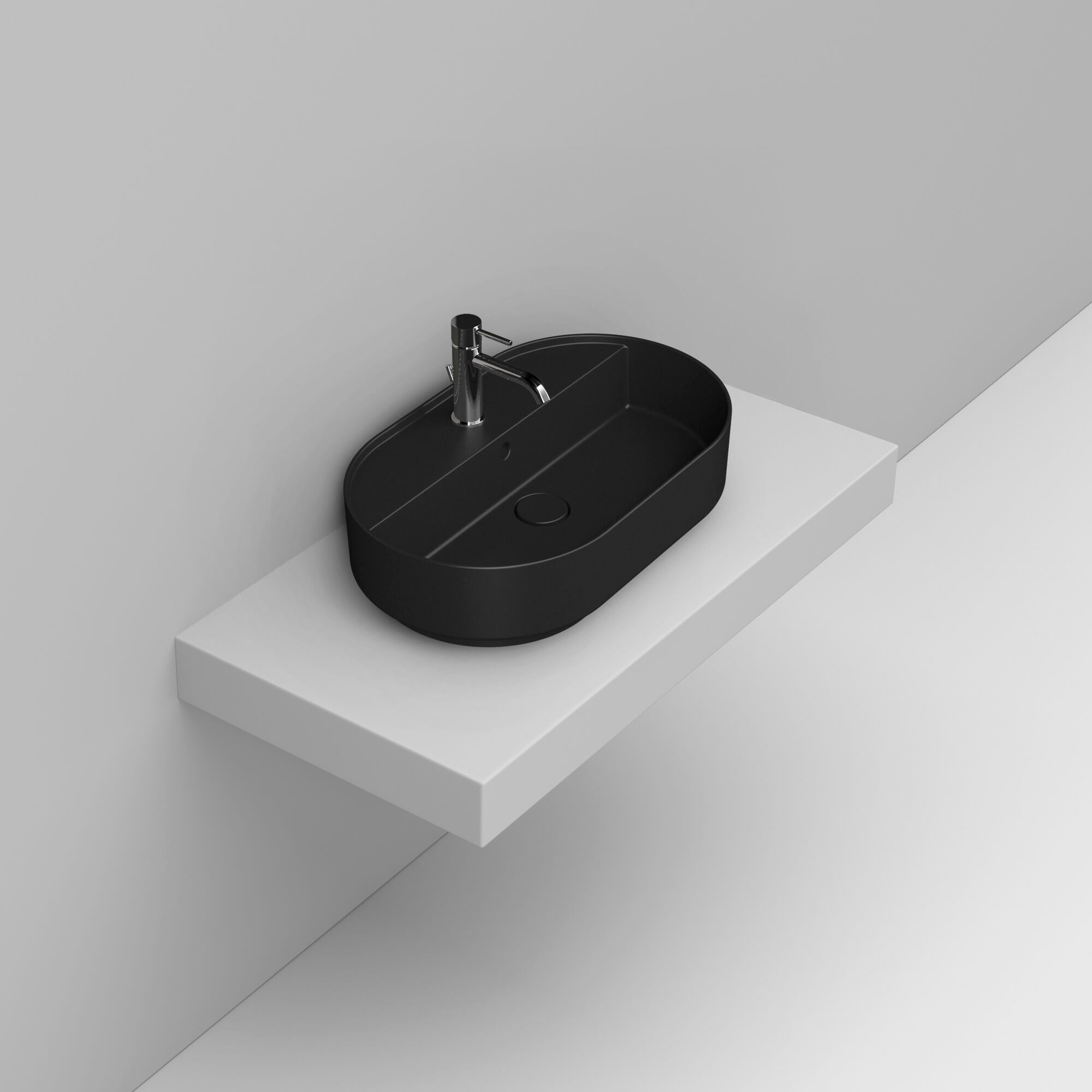 Керамическая столешница с одной овальной раковиной Ceramica Dolomite Noemi ARCH-00020644 - Вид №4