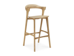 Высокий дубовый стул со спинкой