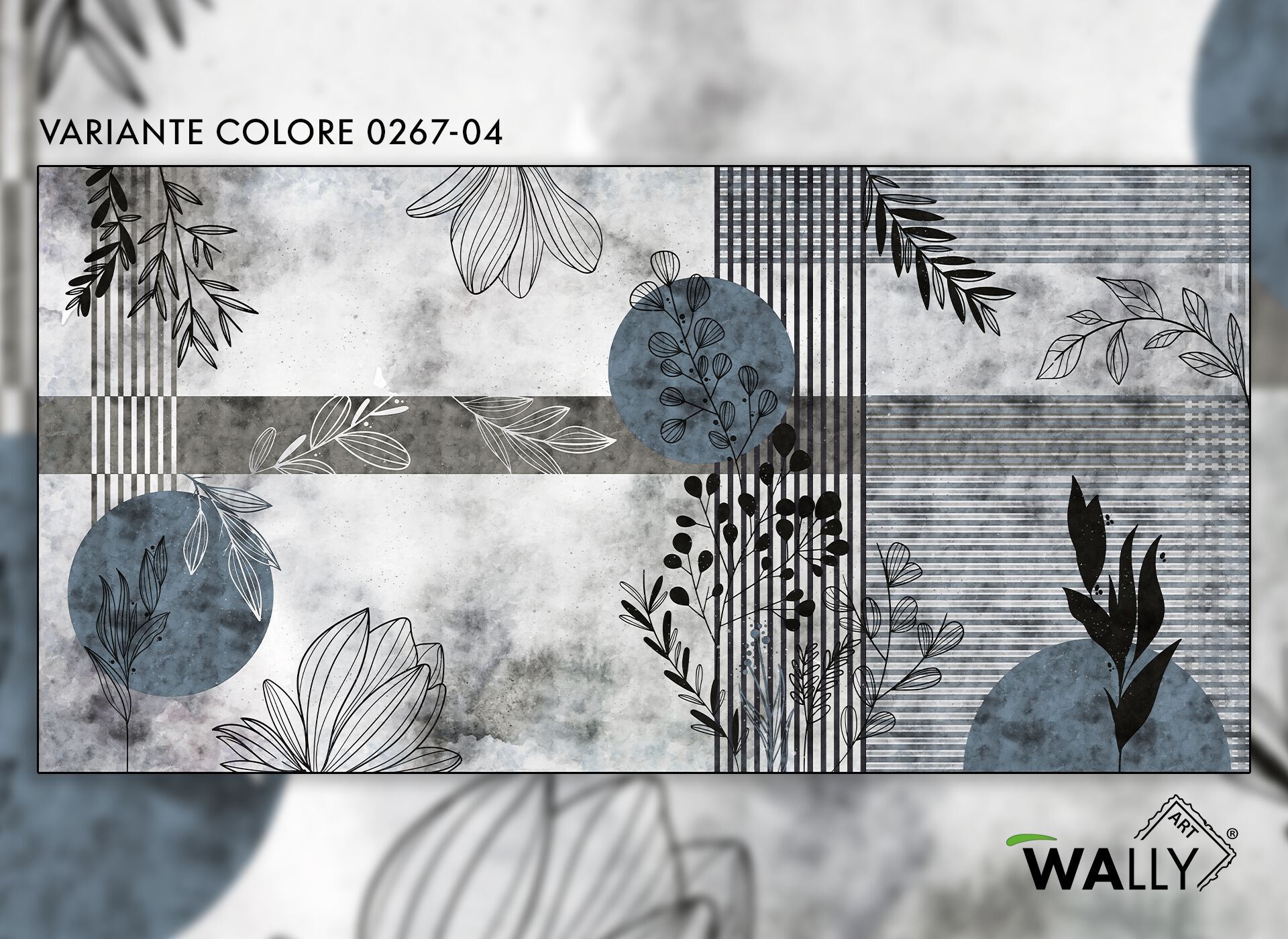 Моющиеся нетканые обои с цветочным рисунком WALLYART Lacollection ARCH-00137600 - Вид №4