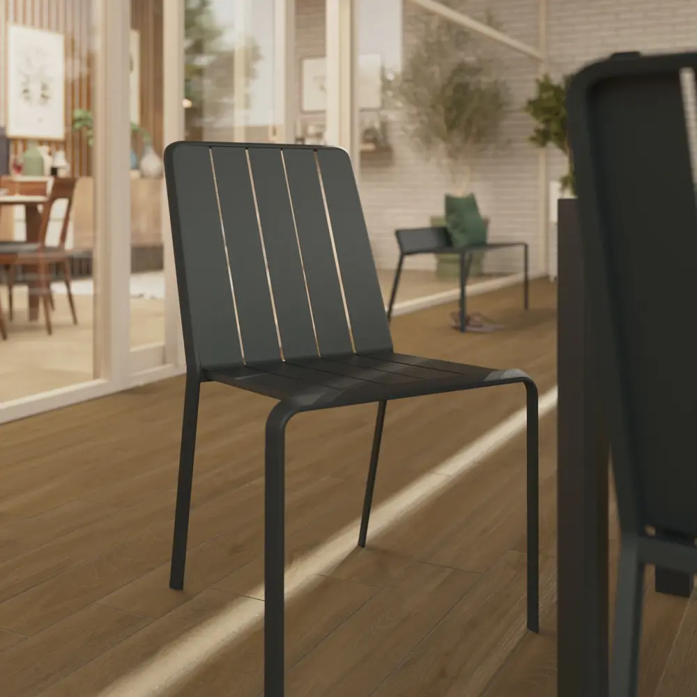 Стул Naterial Idaho 87x52 см алюминий цвет темно-серый STLM-2066794 - Вид №8