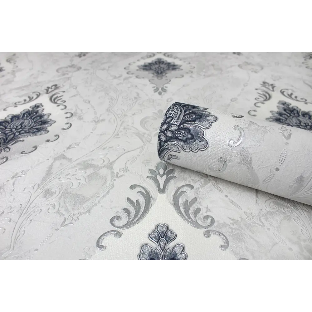 Erismann Firuze: Флизелиновые обои серые с вензельным узором 89350594 STLM-1363596 - Вид №1