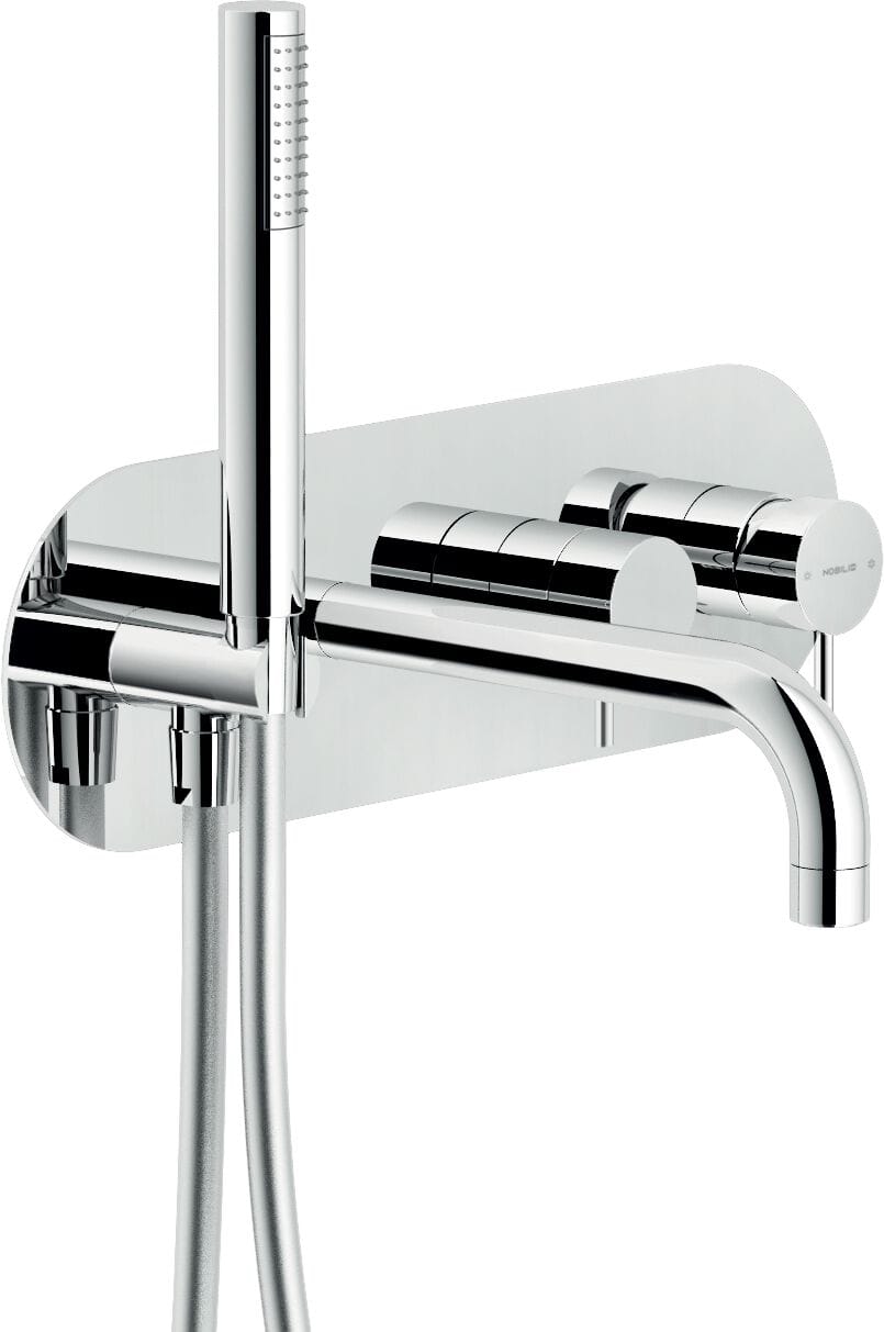Настенный однорычажный смеситель для ванны с пластиной Nobili Velis ARCH-00041527 - Вид №4