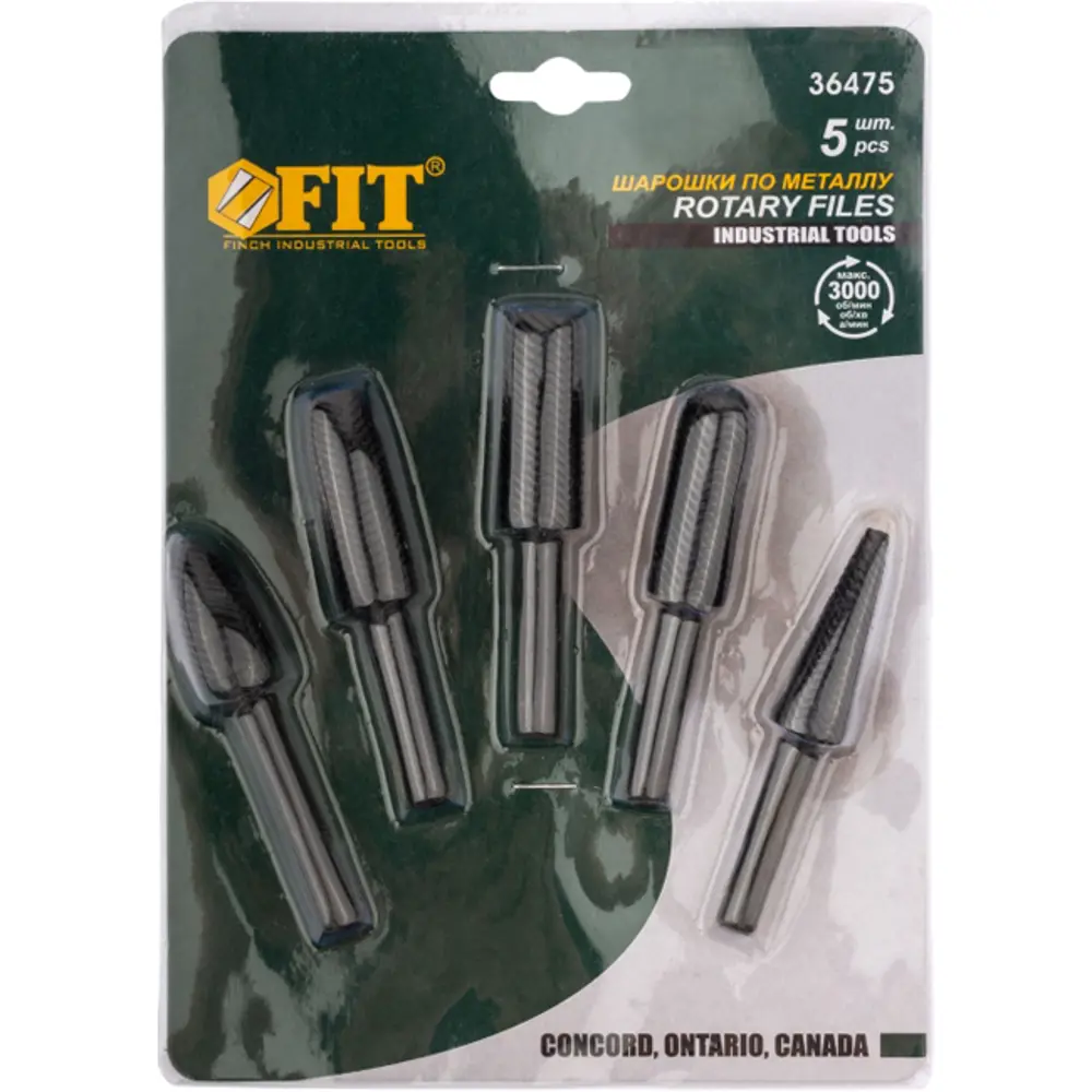 Шарошка по металлу Fit 36475 5 шт STLM-2150765 - Вид №1