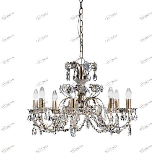 Люстра 6957/8 01 V1690 от MM Lampadari серебряная MM LAMPADARI ДИЗАЙНЕРСКИЕ 246618 Серебряный 
