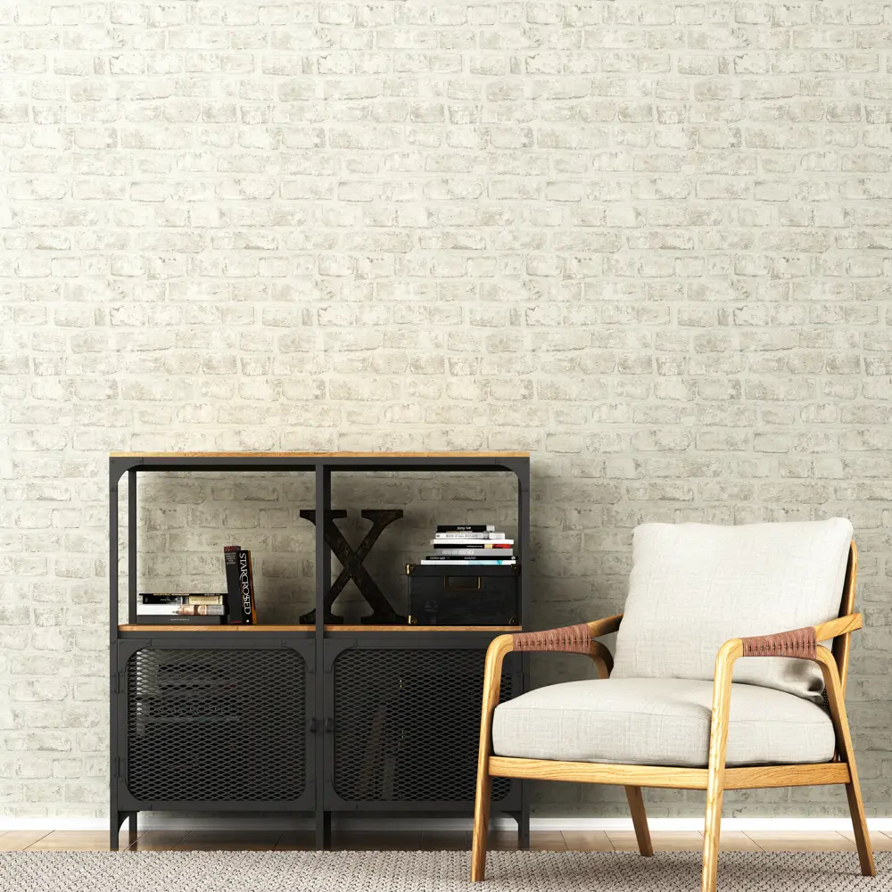 Обои флизелиновые Inspire Brick белые 1.06 м 636611 STLM-2088910 - Вид №5