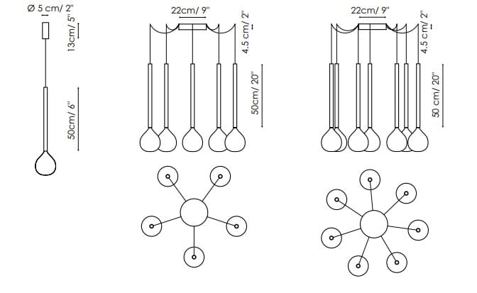 Подвесной светильник из боросиликатного стекла BONALDO Sofì ARCH-00103674 - Вид №5