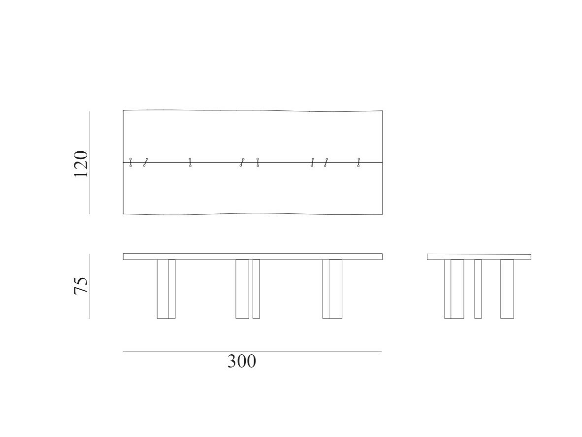 Прямоугольный садовый стол из красного дерева Exteta 10th ARCH-00003827 - Вид №5