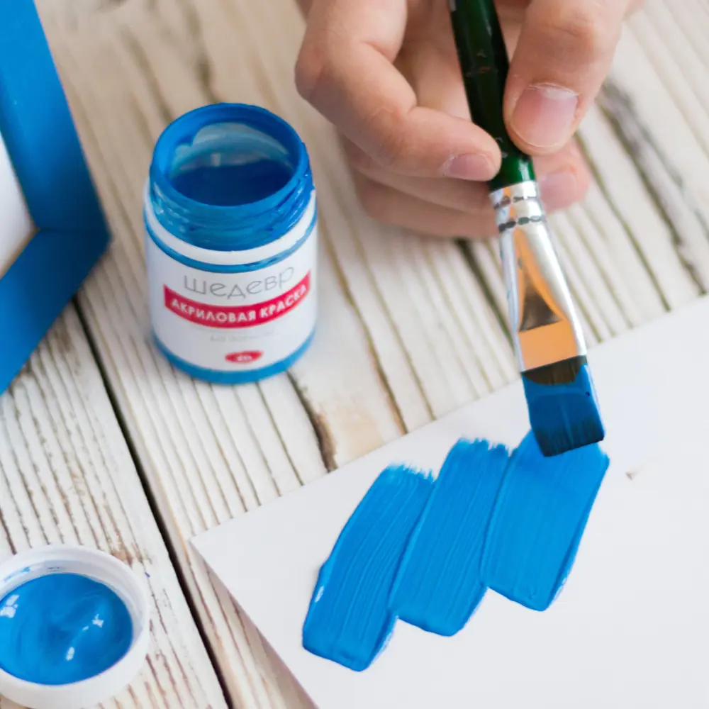 Краска акриловая Шедевр глянцевая цвет синий 60 г STLM-2185171 - Вид №4