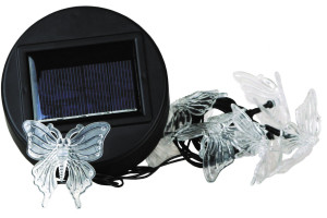 15085416 Садовый фонарь с солнечной батареей Гирлянда бабочки SGD-13, 10808 Camelion