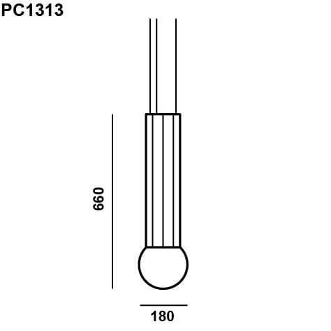 Выдувное стекло и металлический светодиодный подвесной светильник BROKIS Prisma ARCH-00087966 - Вид №27