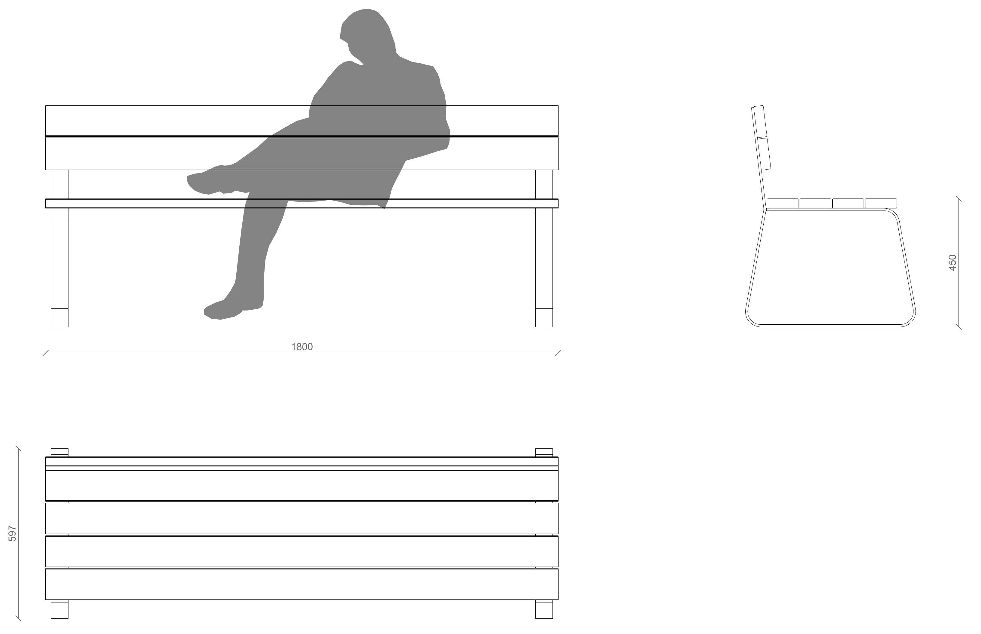 Скамья WPC со спинкой Lazzari Sunny ARCH-00055502 - Вид №18