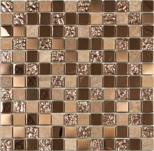 Мозаика стеклянная с вкроплениями природного камня S-816 SN-Mosaic Exclusive
