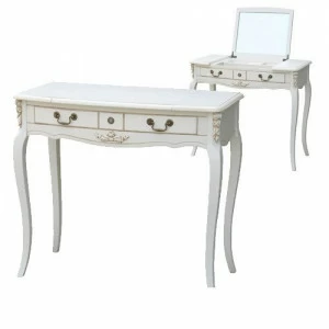 Туалетный столик с зеркалом белый с патиной White Rose MARIA&STEFANIA WHITE ROSE 00-3966617 Белый