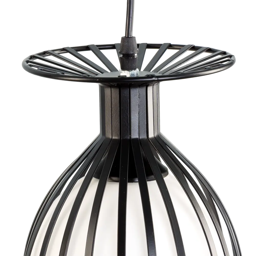 Люстра Лоск 1xE14x40 Вт, металл/стекло, цвет чёрный/белый/темное дерево MW-Light STLM-2186929 - Вид №5