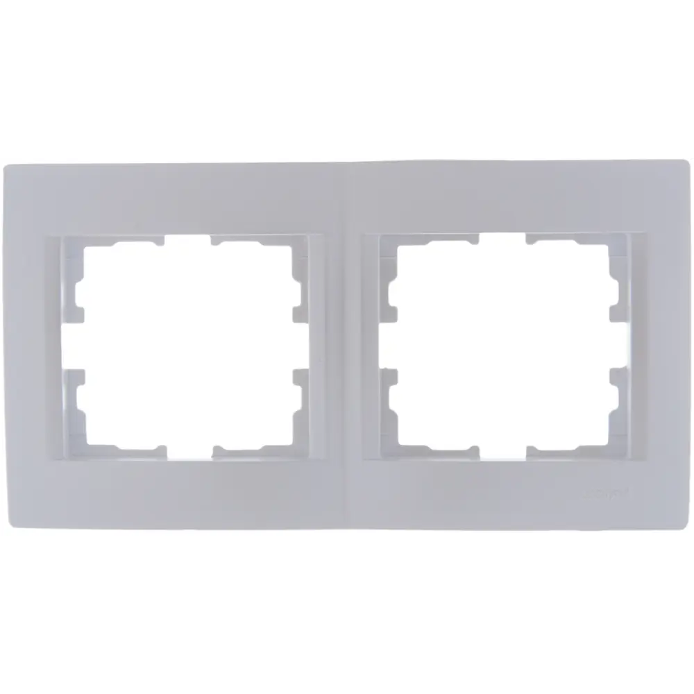 Рамка для розеток и выключателей Lezard Karina 2 поста горизонтальная цвет жемчужный белый перламутровый STLM-2174537