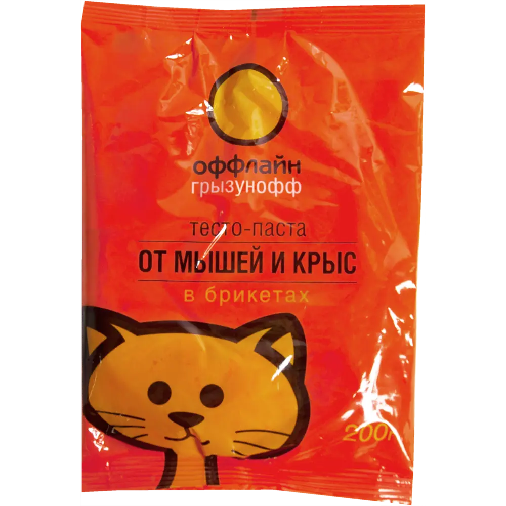 Тесто-паста от грызунов Грызунофф оффлайн брикет 200 г Santreyd STLM-2206628 - Вид №1
