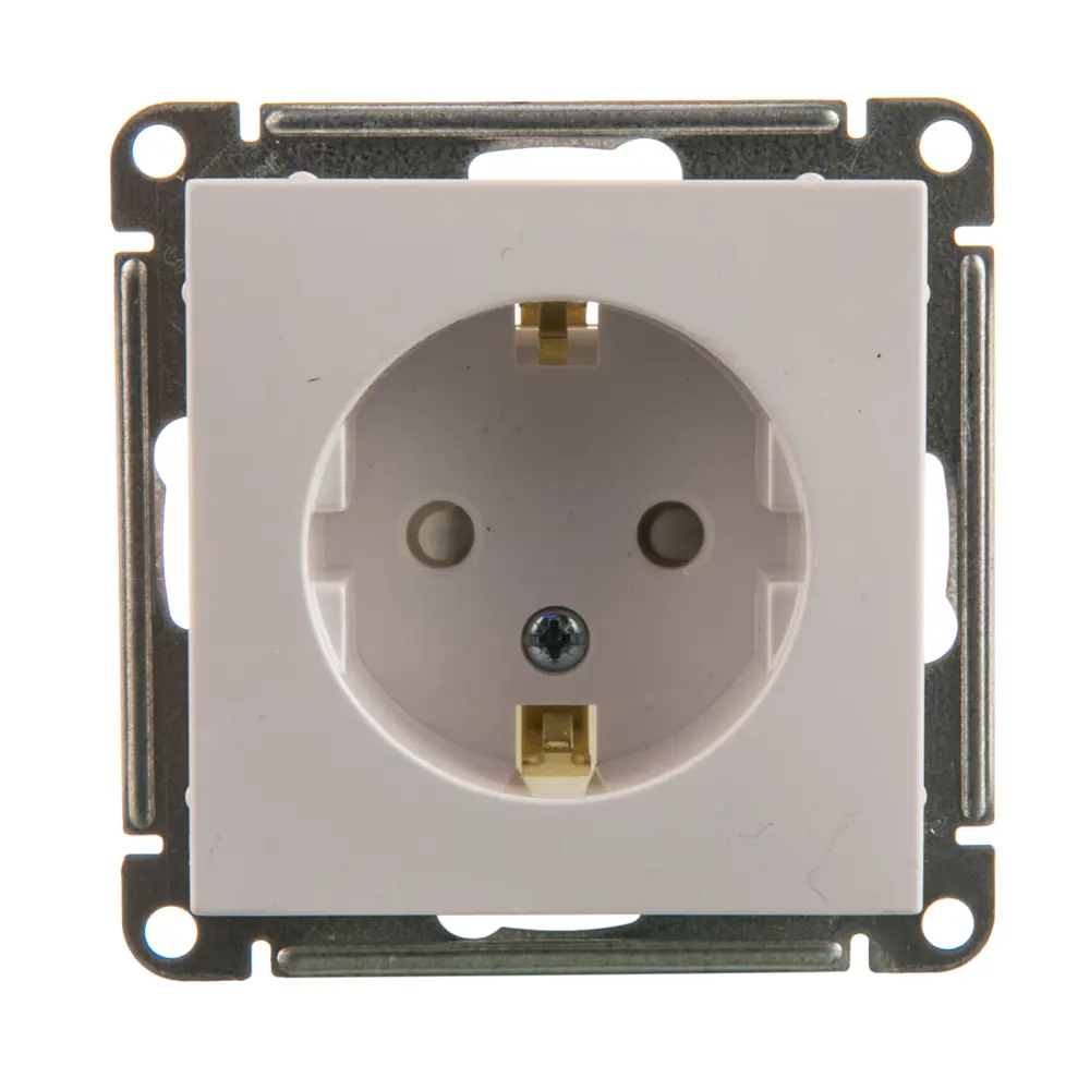 Розетка Schneider Electric W59 с заземлением, защитные шторки, цвет белый STLM-2196720