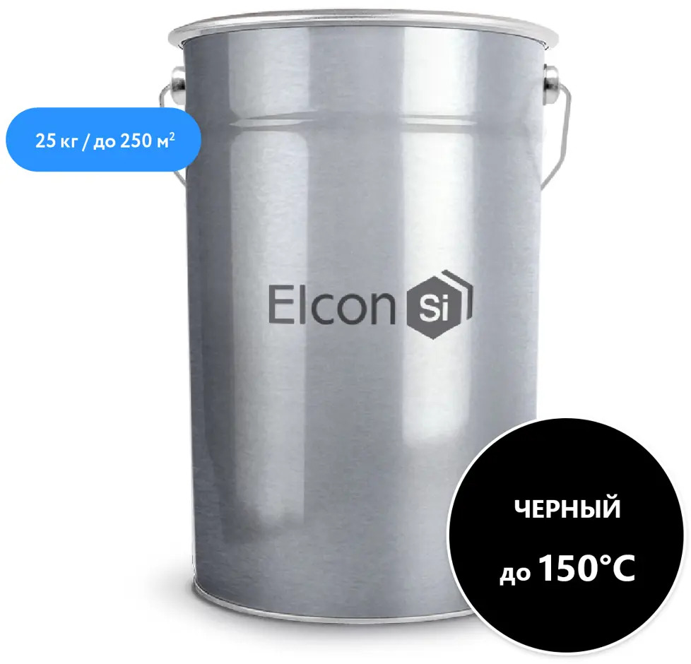 91064737 Грунт-эмаль ELCON КО-168 цвет черный 25 л STLM-0856321