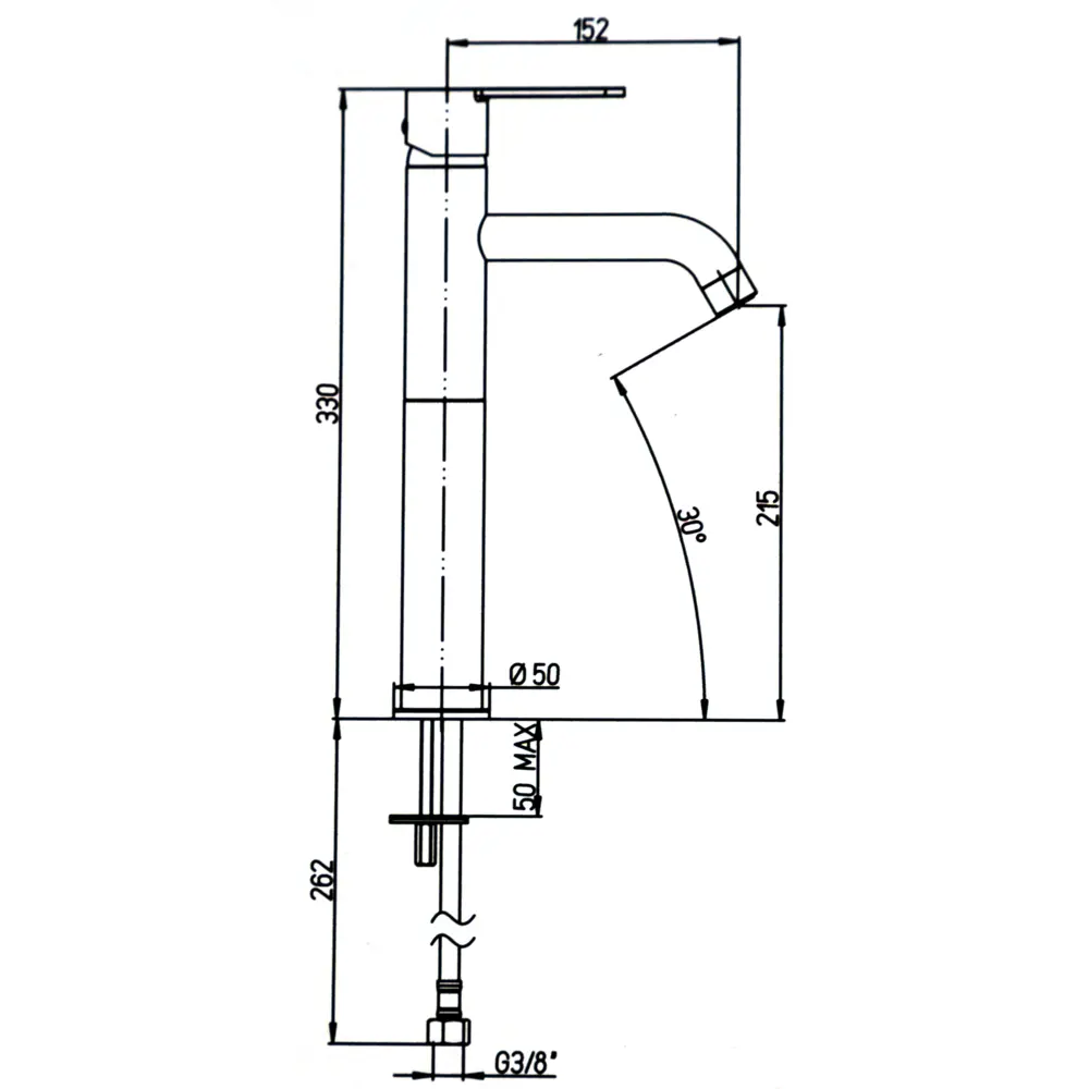 Смеситель для раковины Cox высокий излив цвет хром Paini STLM-2112468 - Вид №5