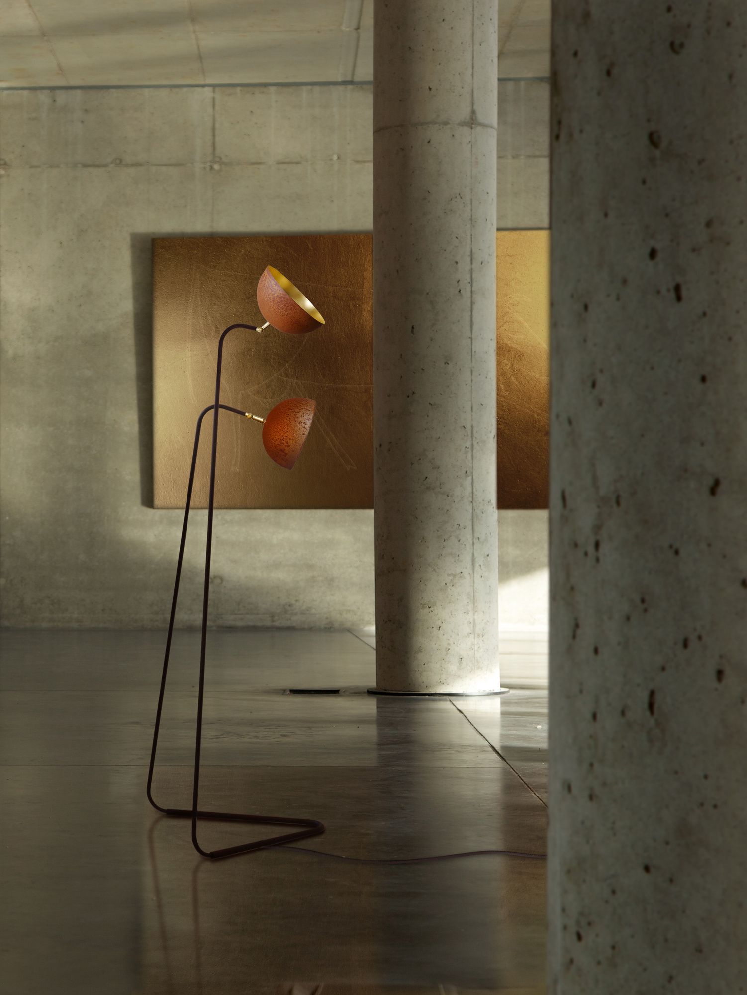 Торшер ручной работы с золотым листом Mammalampa The Queen ARCH-00022033 - Вид №2