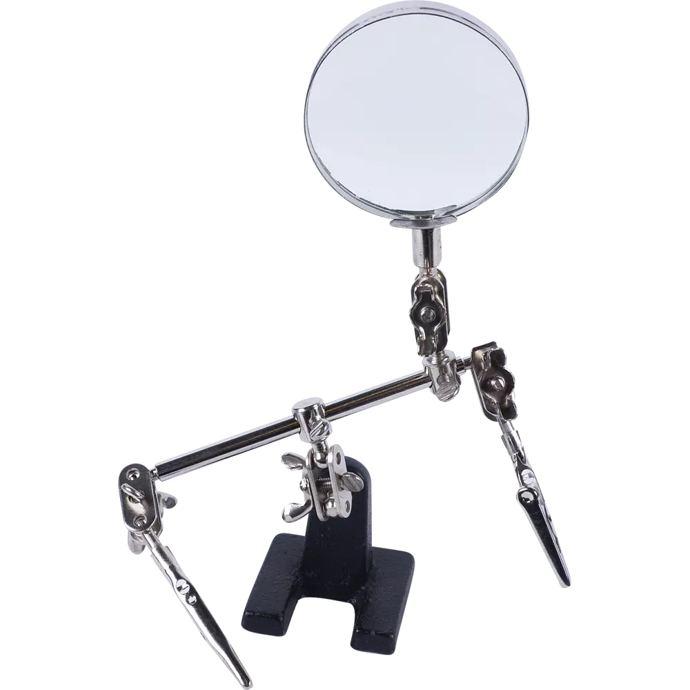 Зажим для пайки с лупой Sparta Третья рука 914605 STLM-2068566