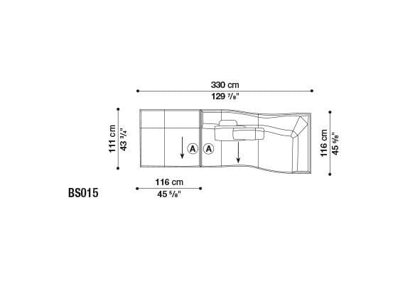 Модульный тканевый диван B&B Italia ARCH-00007652 - Вид №15