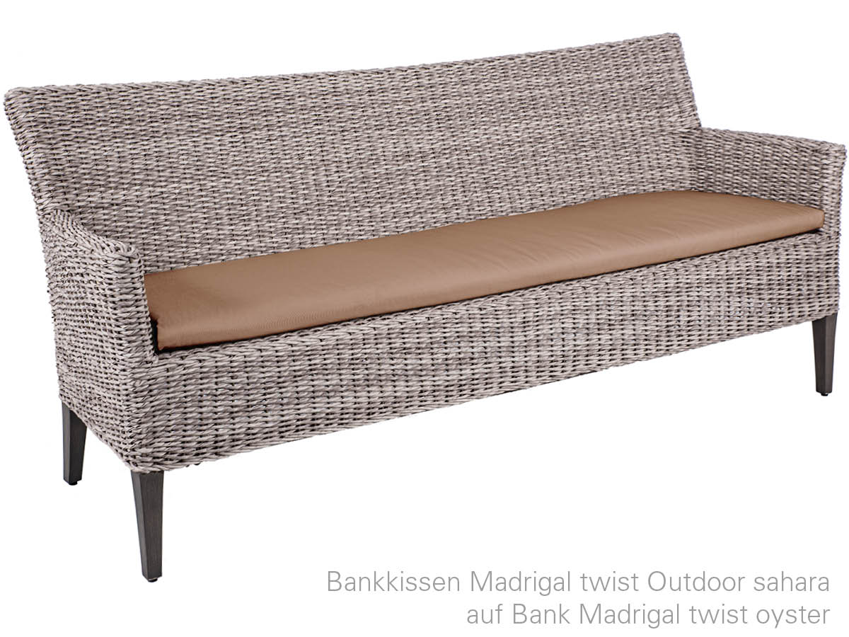 68.00.0388 Скамейка Мадригал 3-х местная Твист устрица / серый камень Mbm  - Вид №2