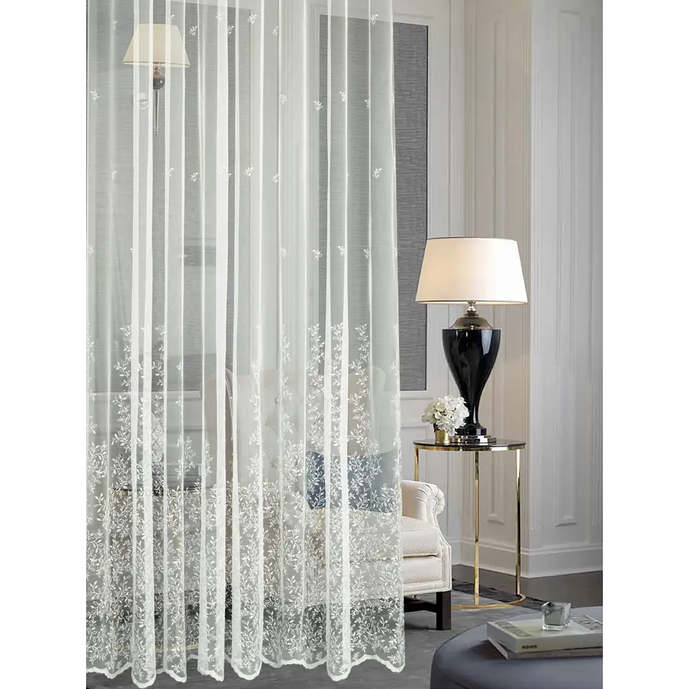 Тюль на ленте Милена 250x260 см цвет золотисто-белый MIAMOZA STLM-2140089 - Вид №9