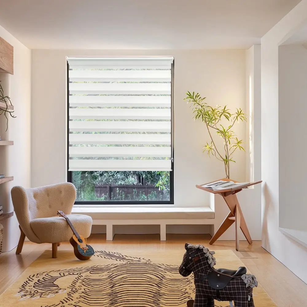 Рулонная штора день-ночь KREAFORTA Peterburg 80×160 см белая 89408608 STLM-1582320 - Вид №4