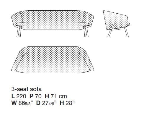 Садовый диван в Sunbrella® Kristalia Tuile ARCH-00013961 - Вид №6