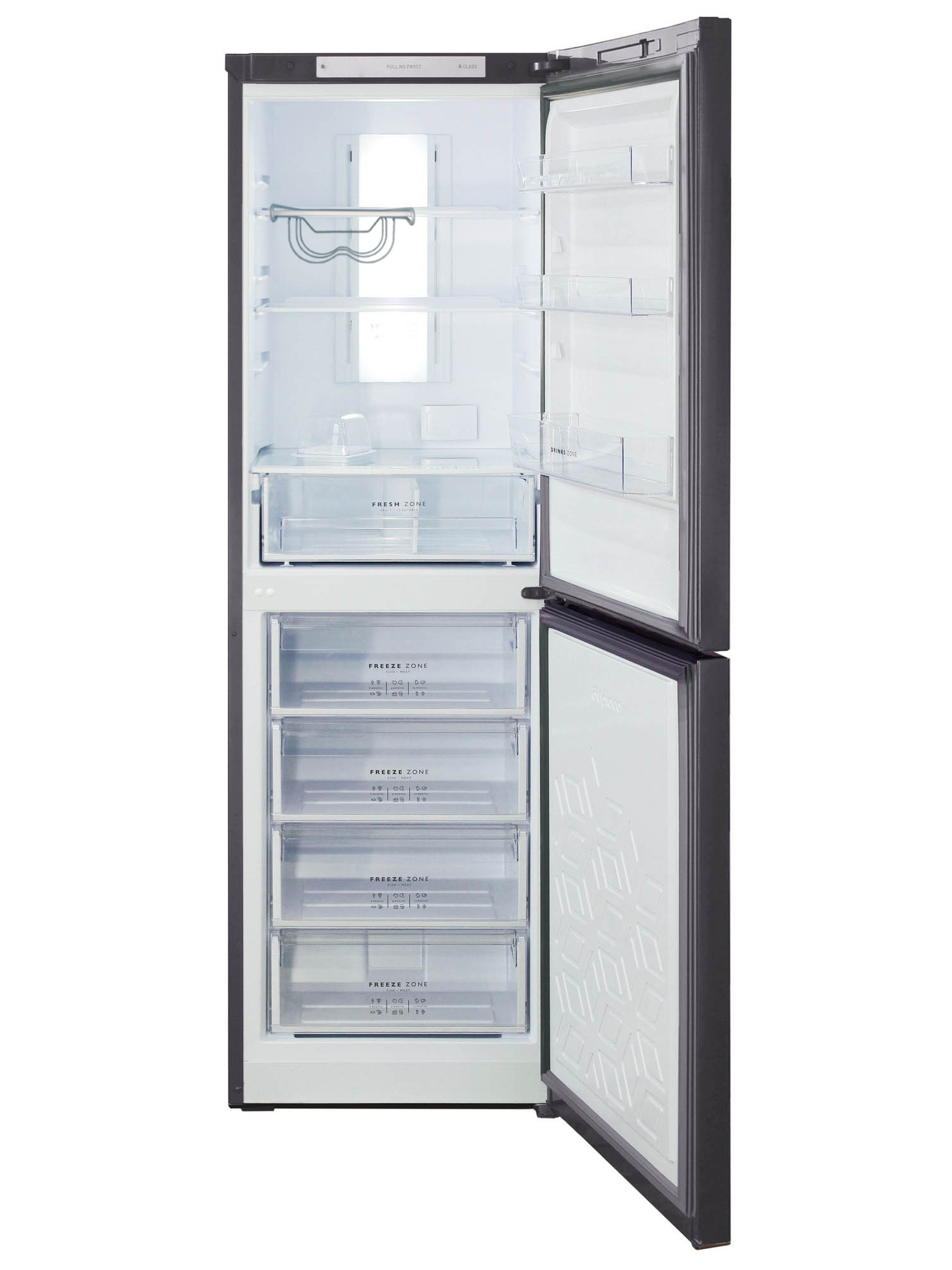 9081560 Холодильник с морозильником   Бирюса W940NF серый STDN-0003495 - Вид №1