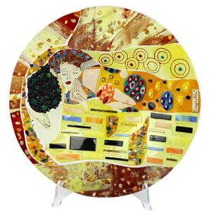 4149 ORIGINALMURANOGLASS Декоративное блюдце Поцелуй Климта - муранское стекло OMG 34 см