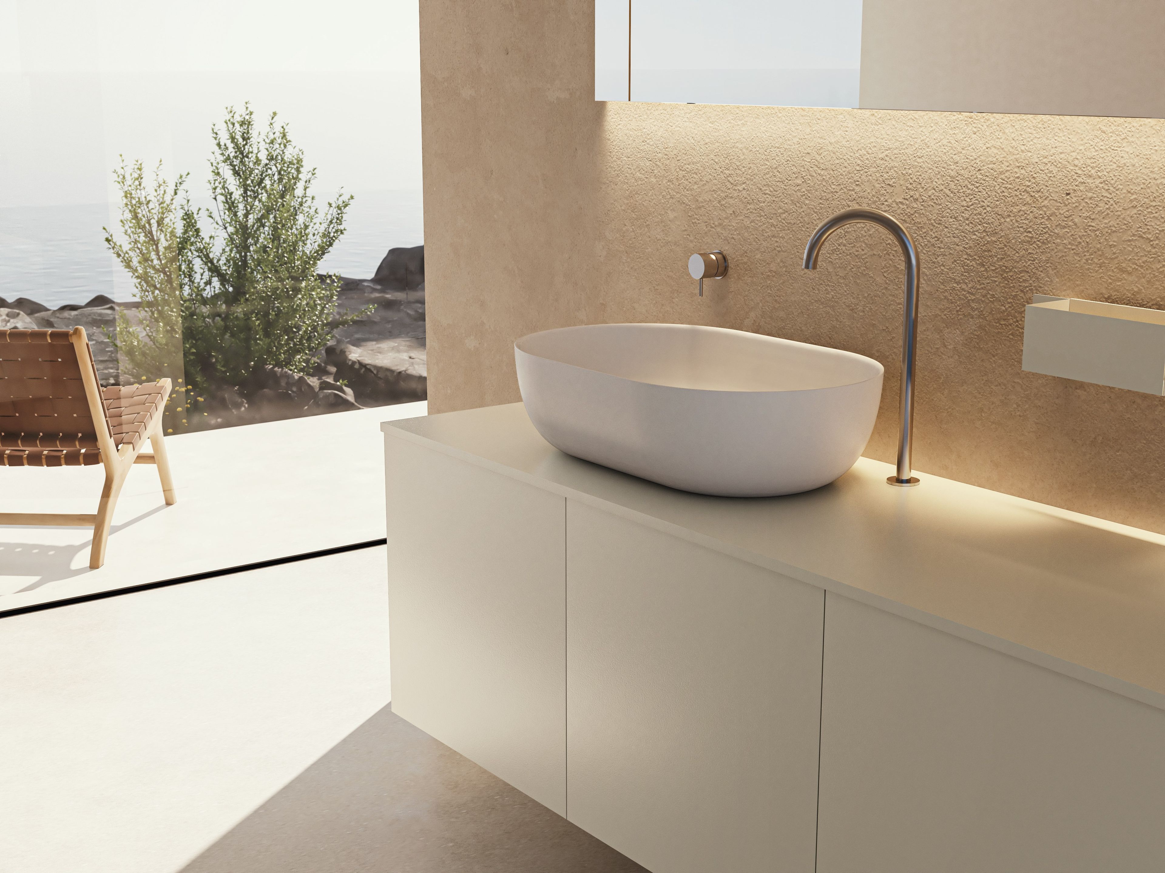 Деревянный подвесной умывальник с дверцами Moab блок ARCH-00146627