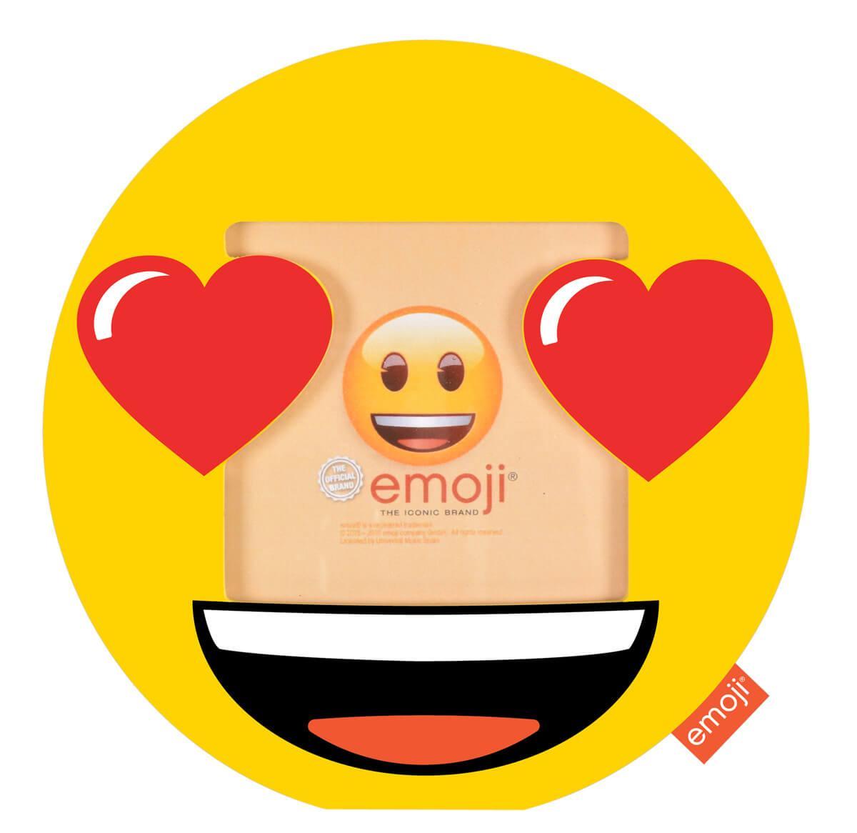 Б0037349 Фоторамка PI09827 Ф/рамка 10*10cm Emoji smiley heart eyes , пластик (6/768) Innova