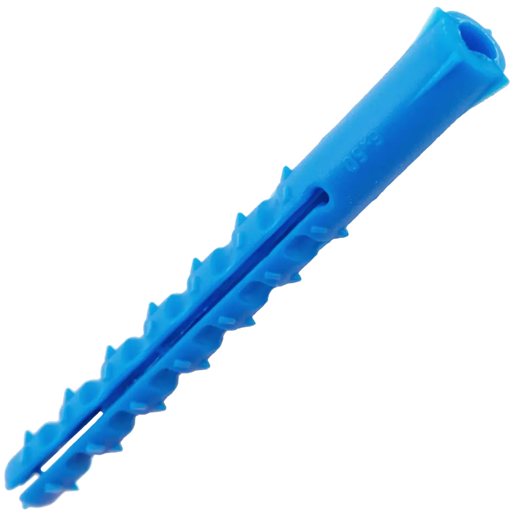 Дюбель с шипами для полнотелых материалов 6х60 мм полипропилен цвет синий 500 шт НЕВСКИЙ КРЕПЕЖ STLM-2094543