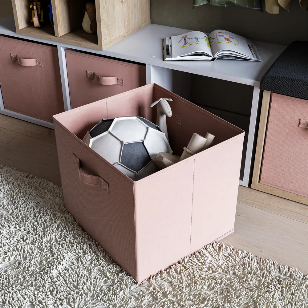 Короб Spaceo KUB Kiss 31x31x31 см 29.7 л полиэстер цвет розовый STLM-2125238 - Вид №5