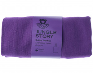 535823 Плотная хлопковая сумка "Shopper", фиолетовая Jungle Story