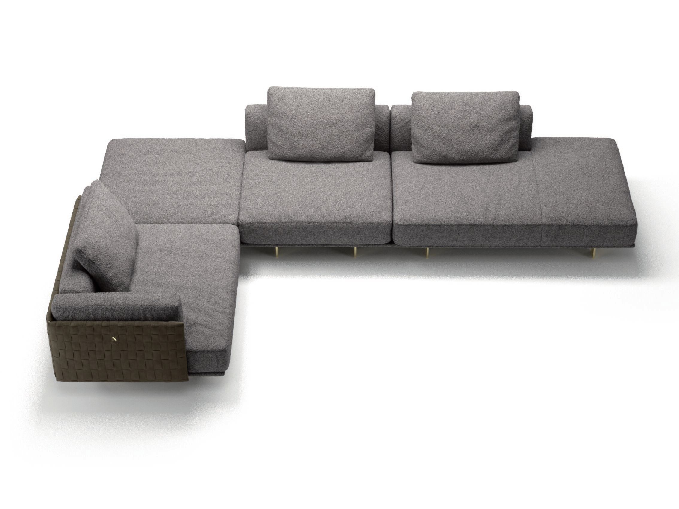 Угловой диван из ткани Natuzzi Italia кампус ARCH-00048872 - Вид №5