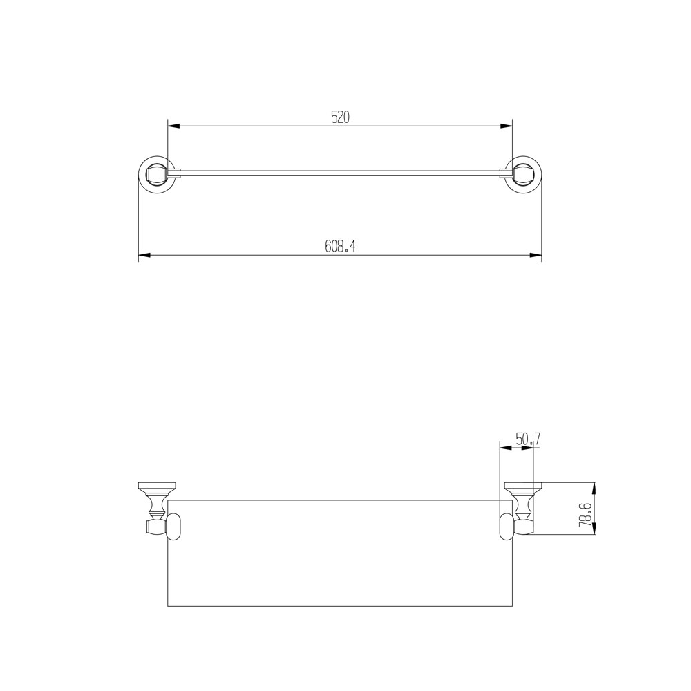 Полка Raiber RB52011 стеклянная RB52011 Santreyd  - Вид №2