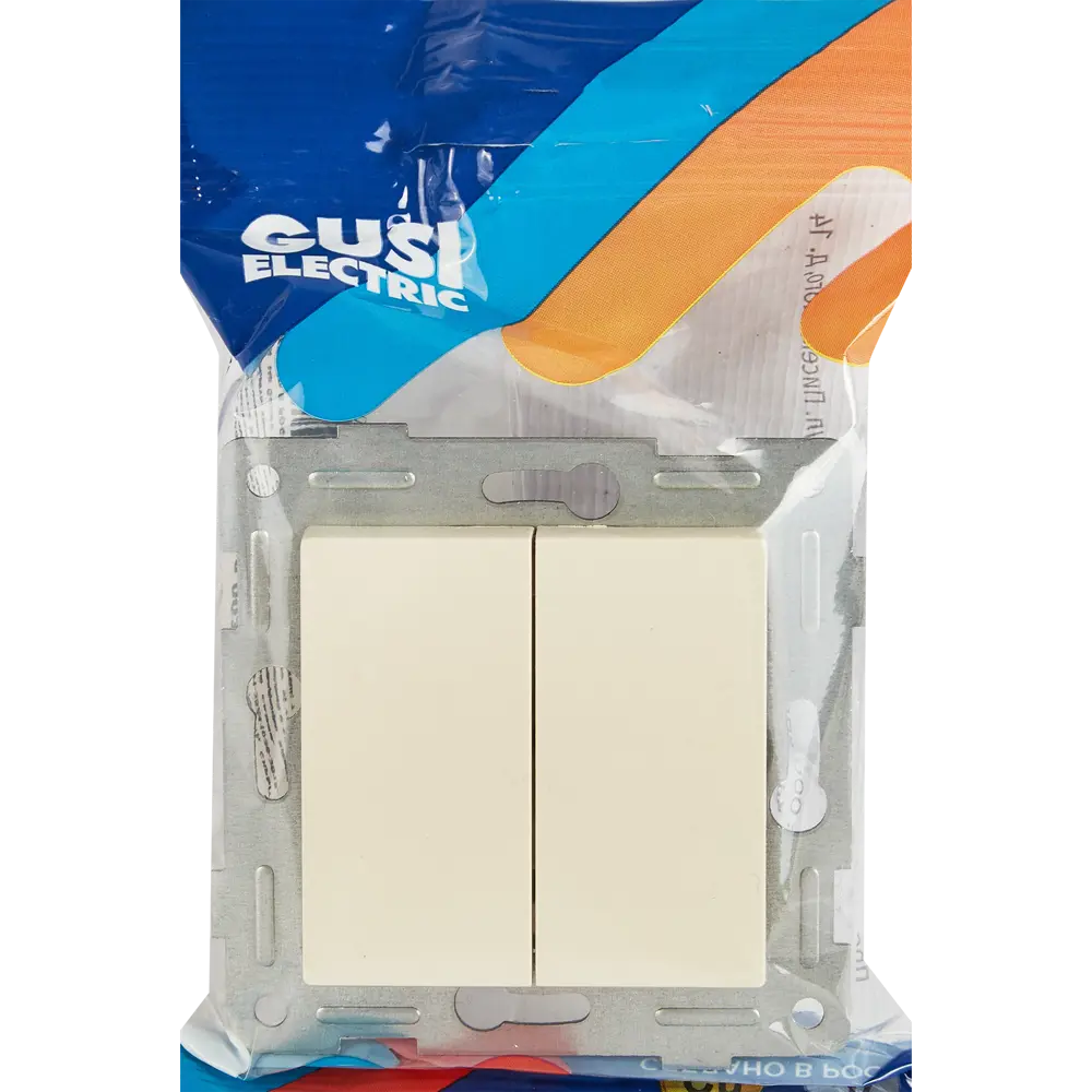 GUSI Electric Ugra — проходной выключатель на 2 клавиши в бежевом исполнении 87618443 STLM-1107216 - Вид №4
