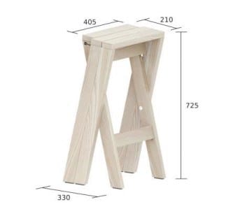 Высокий штабелируемый стул из массива дерева с подставкой для ног I.T.F. Design Forest ECO.rrect ARCH-00128195 - Вид №4