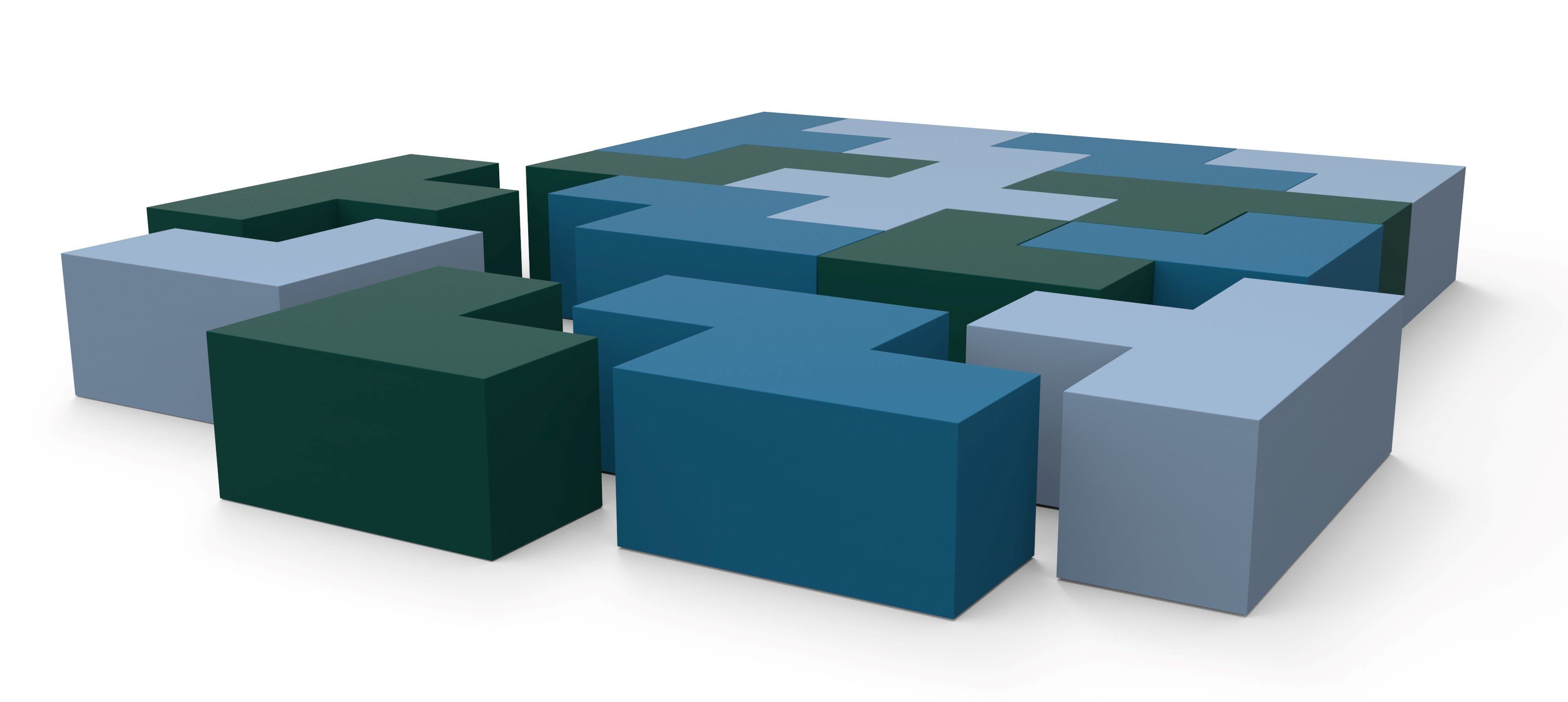 Модульная скамья из пены QM без спинки Quinze & Milan Форма ARCH-00110124 - Вид №2