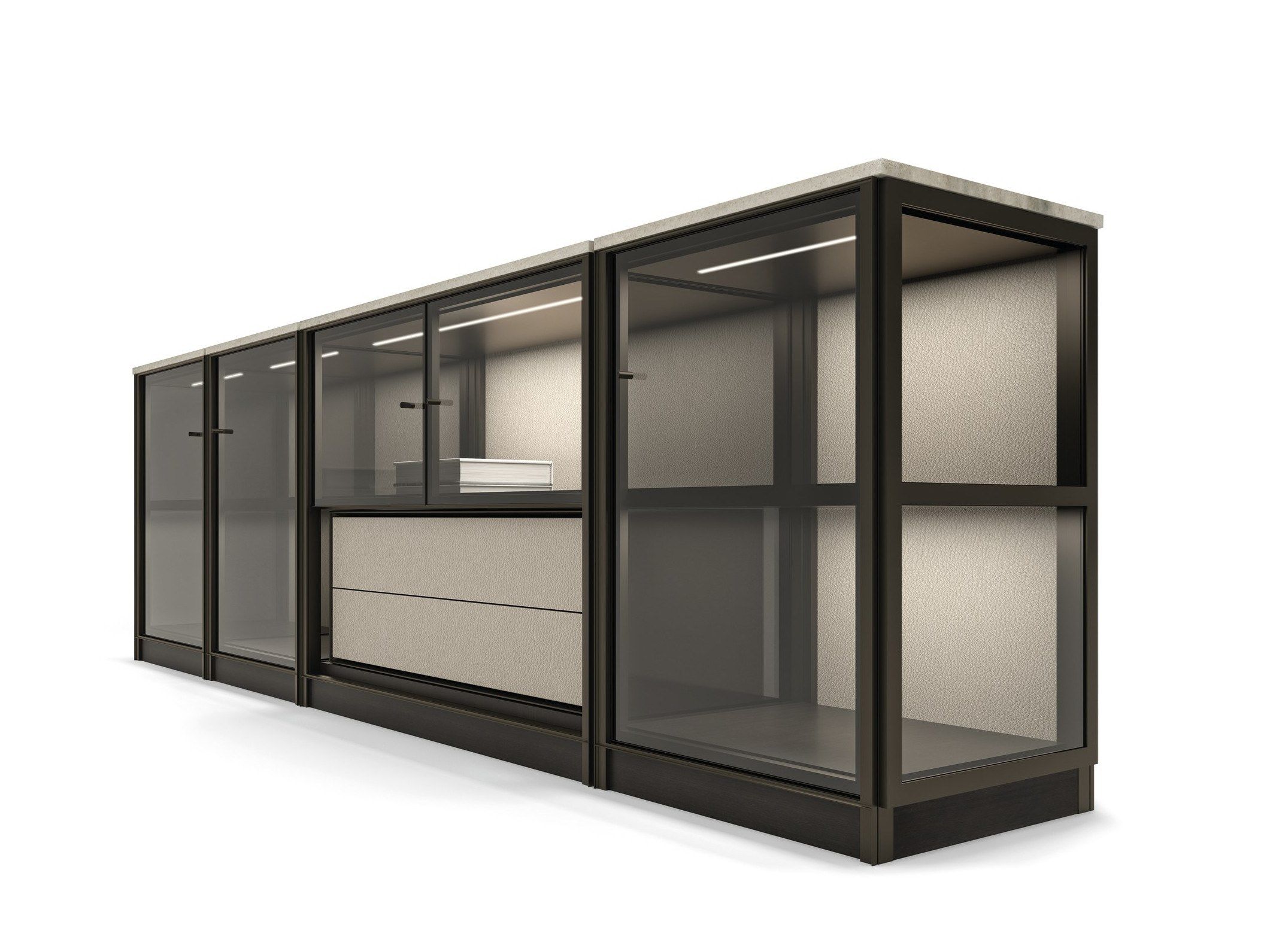 Модульный шкаф со встроенным освещением Giorgetti Domus ARCH-00022227 - Вид №1