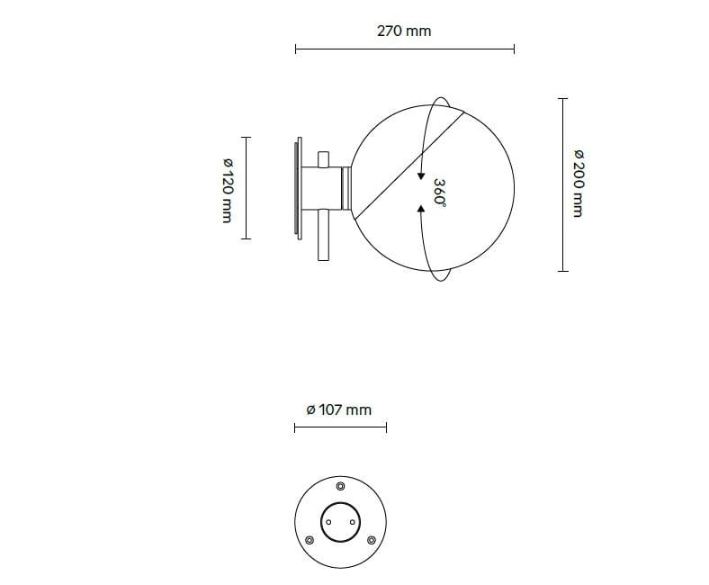 Настенный светильник / потолочный светильник из стали и стекла Grupa Baluna ARCH-00002729