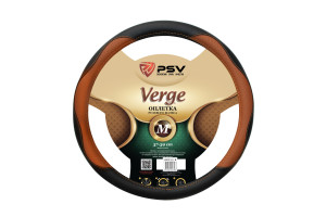 17867995 Оплётка на руль VERGE Fiber черно-коричневый, M 129633 PSV